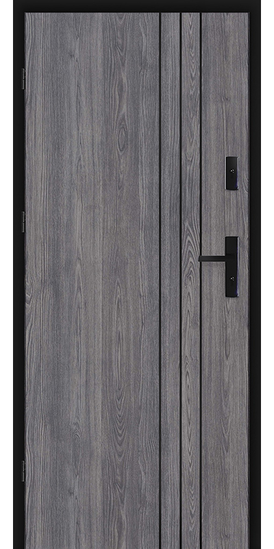 Herse Lux 203 fekete intarziás lépcsőházi bejárati ajtó