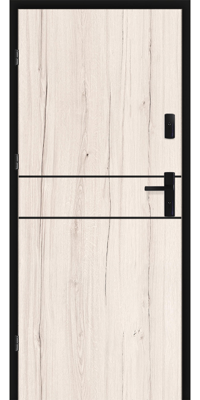 Herse Lux 216 fekete intarziás lépcsőházi bejárati ajtó